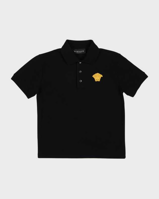 Boy's Embroidered Medusa Head Polo Shirt, Size 8-14
